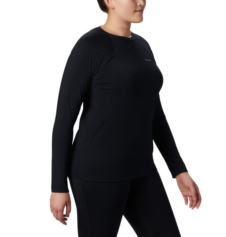 Women's Columbia Midweight Stretch Long Sleeve Sweatshirts Black | Plus Size CA-C480C